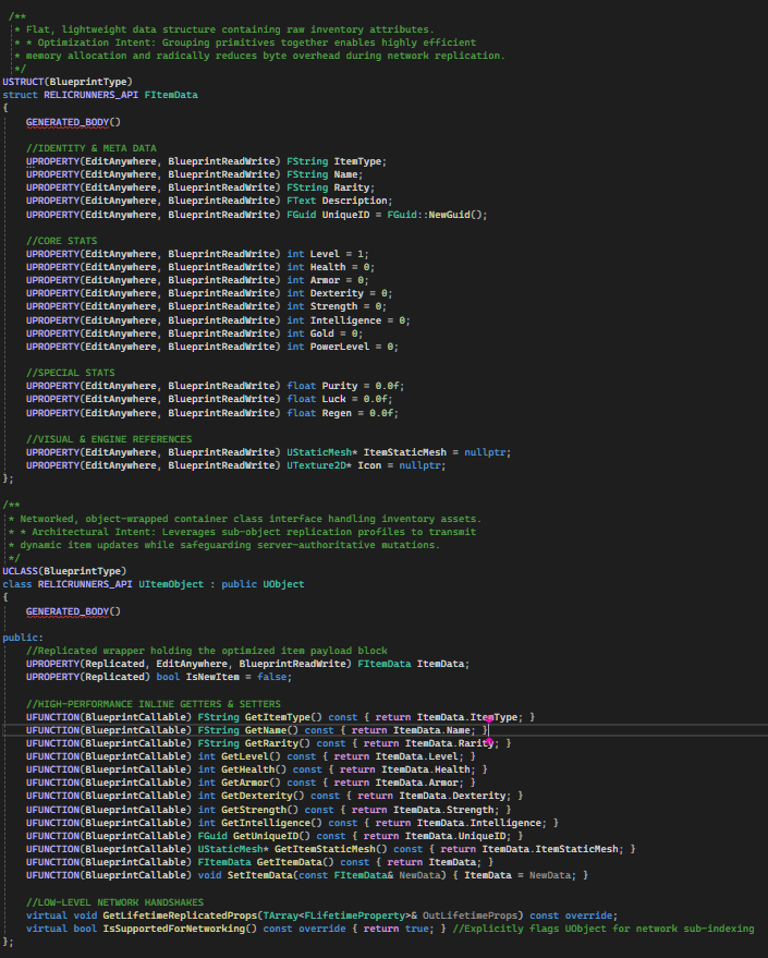 Replicated Struct and UItemObject