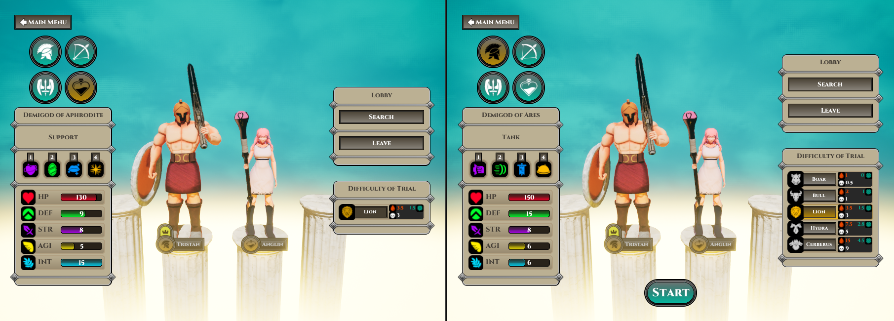 Networked Lobby UI